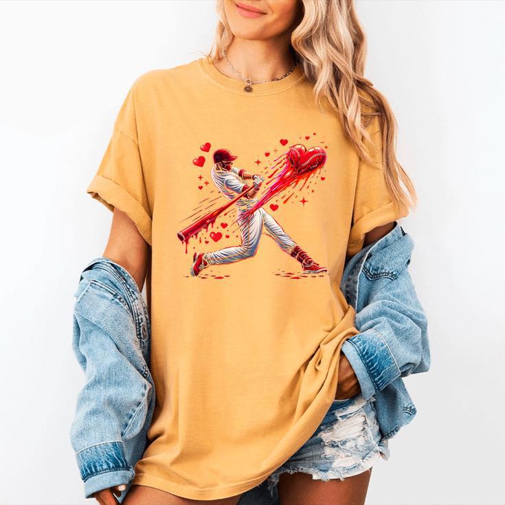 Valentine Baseball Player Drip Women's Comfort Colors T-Shirt