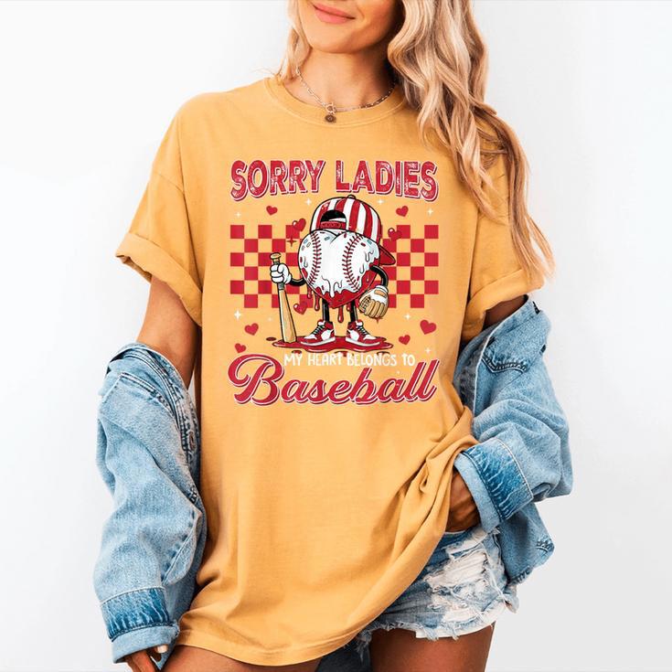 Valentine My Heart Belongs Baseball Lover Boy Men Women's Comfort Colors T-Shirt Valentine My Heart Belongs Baseball Lover Boy Men Women's Comfort Colors T-Shirt