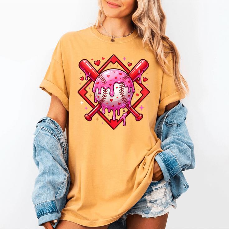 Valentines Day Baseball Boys Ice Cream Drip Heart Youth Kids Women's Comfort Colors T-Shirt Valentines Day Baseball Boys Ice Cream Drip Heart Youth Kids Women's Comfort Colors T-Shirt