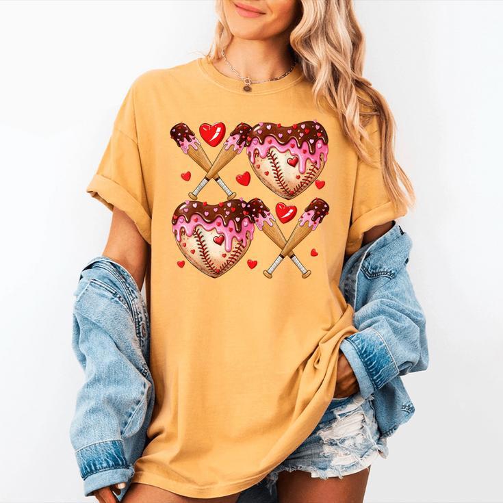 Valentines Day Drip Heart Baseball XOXO Boys Kids Men Sport Women's Comfort Colors T-Shirt