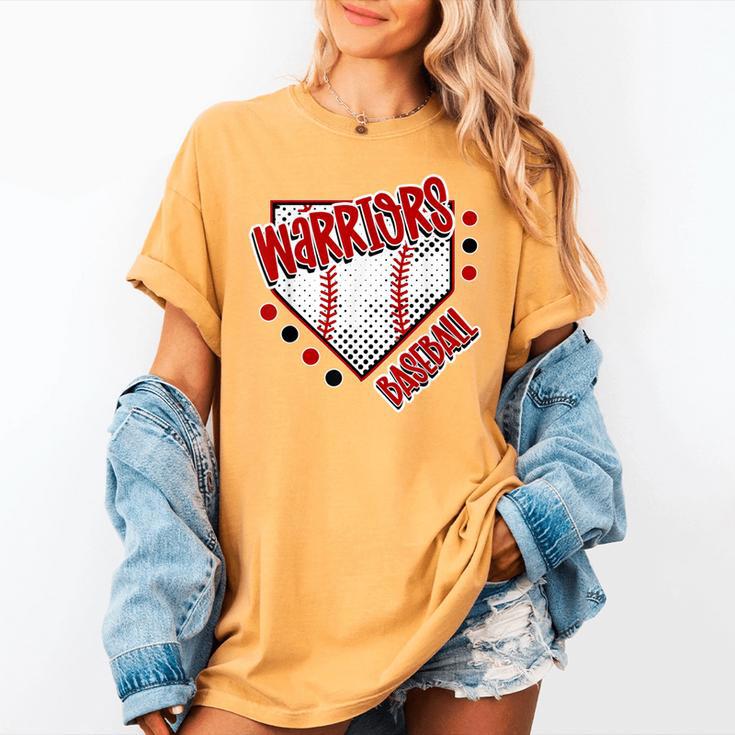 Warriors Home Plate Baseball Sports Baseball Mom Women's Comfort Colors T-Shirt Warriors Home Plate Baseball Sports Baseball Mom Women's Comfort Colors T-Shirt