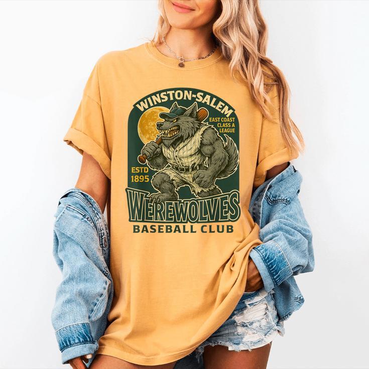 Winston-Salem Werewolves Minor League Baseball Club Women's Comfort Colors T-Shirt