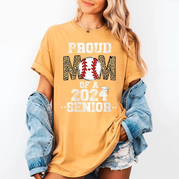Womens Proud Mom Of a 2024 Senior Class Of 2024 Baseball Mom Women's Comfort Colors T-Shirt