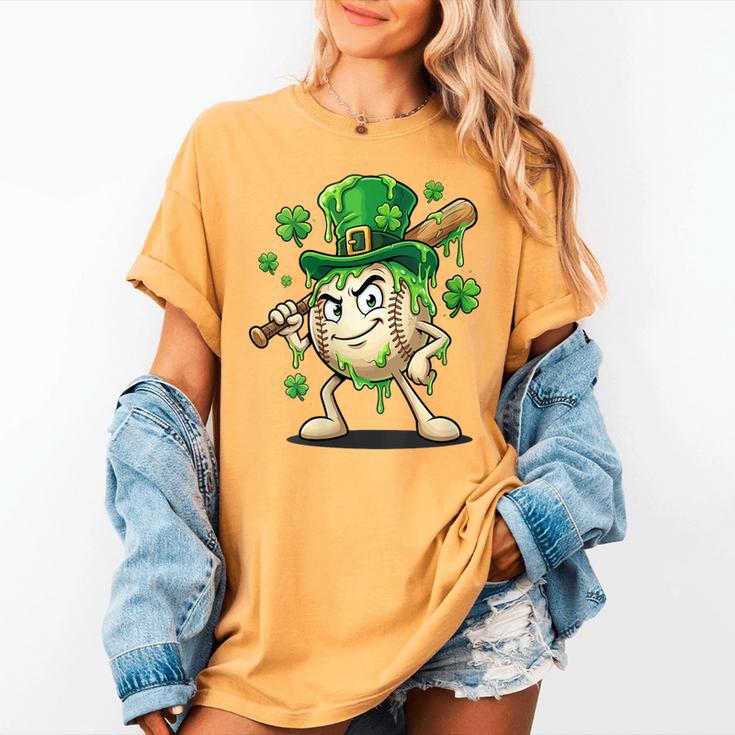 Women's St Patricks Day Baseball Leprechaun Shamrock Player Boys Kid Women's Comfort Colors T-Shirt Women's St Patricks Day Baseball Leprechaun Shamrock Player Boys Kid Women's Comfort Colors T-Shirt