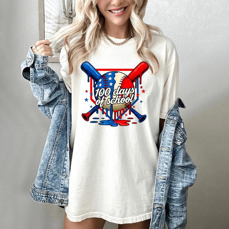 100 Days Of School 100th Day Youth Drip Baseball Boys Kid Women's Comfort Colors T-Shirt