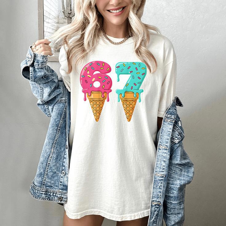 Baseball Drip Ice Cream 67 Baseball Women's Comfort Colors T-Shirt