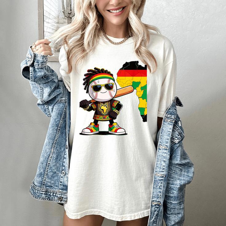 Baseball Drip Ice Cream Boys Youth Kids History Month Women's Comfort Colors T-Shirt