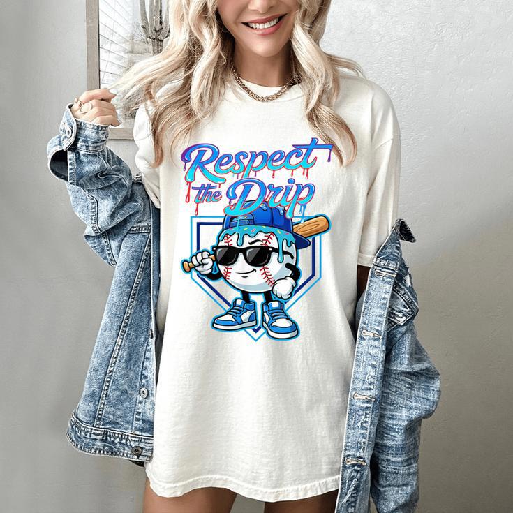 Baseball Drip Ice Cream Respect The Drip Home Plate Boy Kids Women's Comfort Colors T-Shirt