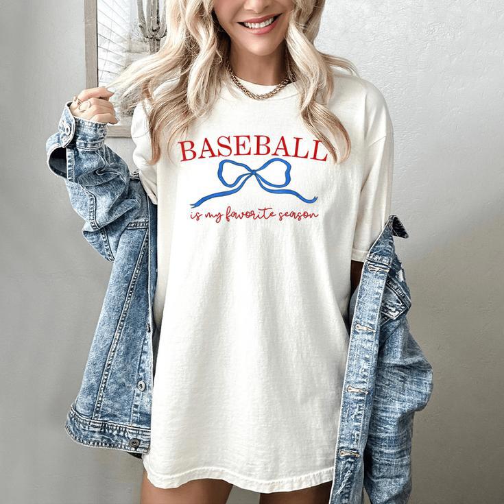 Baseball Is My Favorite Season Shirt Baseball Season Vibes Women's Comfort Colors T-Shirt