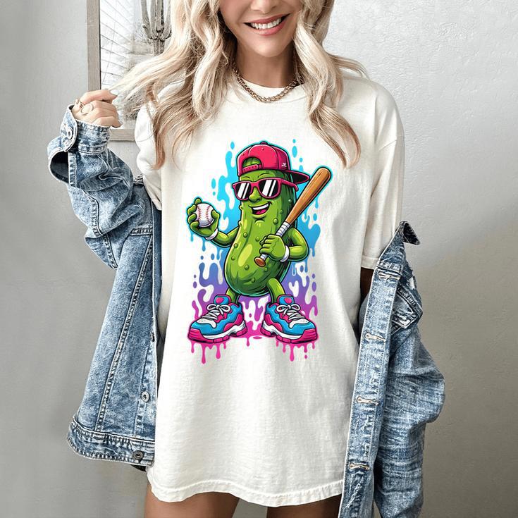 Baseball Ice Cream Drip Boys And Girls Batter Game Day Women's Comfort Colors T-Shirt