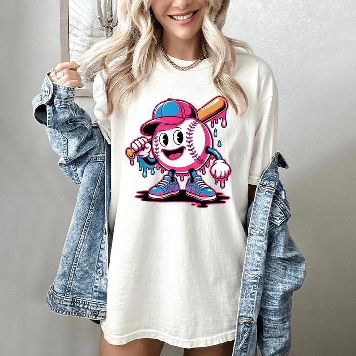 Baseball Ice Cream Shirt Cool Baseball Drip For Boys Women's Comfort Colors T-Shirt