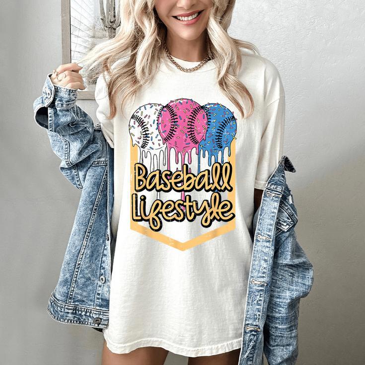 Baseball Lifestyle Ball Sprinkles Drip Boys Kids Men Teen Women's Comfort Colors T-Shirt