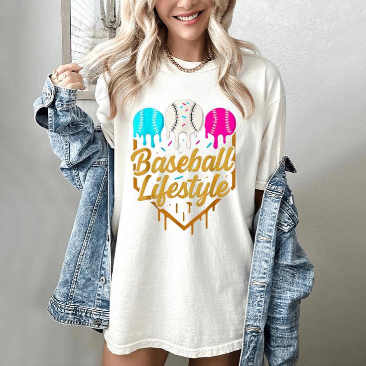 Baseball Lifestyle Baseball Drip Icecream Women's Comfort Colors T-Shirt