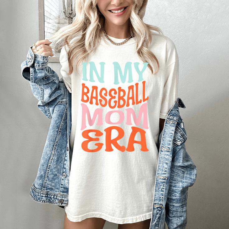 In My Baseball Mom Era Lover Groovy Retro Mother's Day Women's Comfort Colors T-Shirt