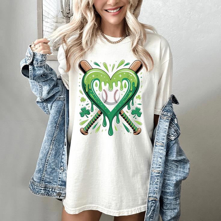 Baseball St Patricks Day Boys Girls Men Women Shamrock Green Women's Comfort Colors T-Shirt