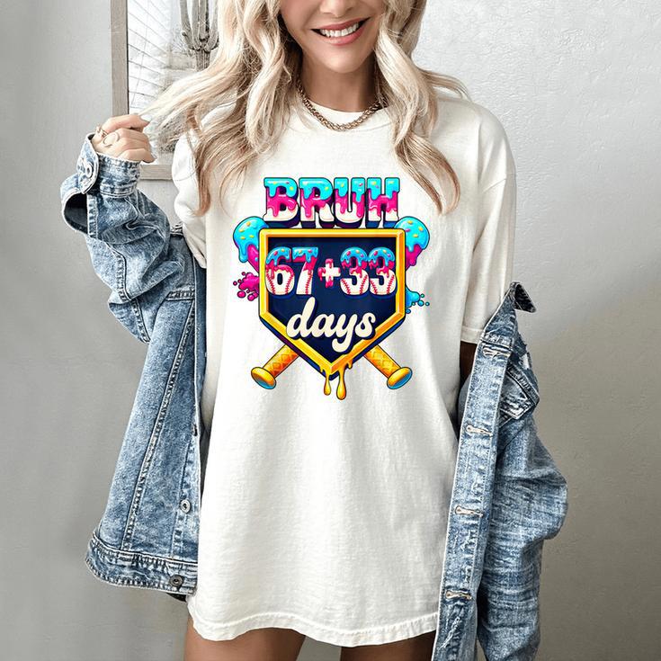 Happy 6733 Days Of School Baseball Drip 100th Day Of School Women's Comfort Colors T-Shirt
