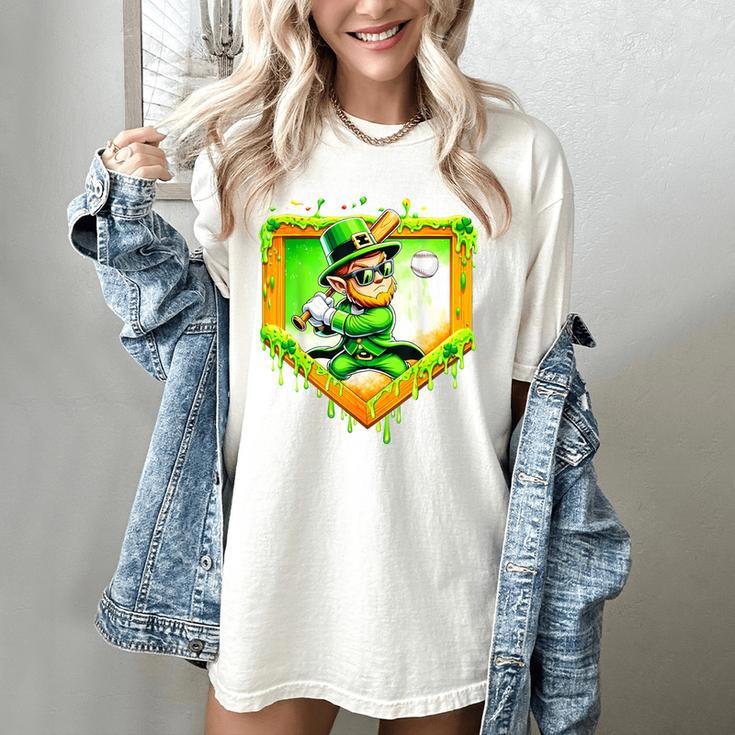 Leprechaun Baseball St Patricks Day Ice Cream Drip Men Boys Women's Comfort Colors T-Shirt