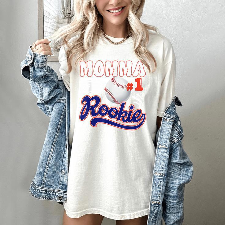 Momma Rookie Of Year 1st Birthday Baseball Theme Matching Women's Comfort Colors T-Shirt