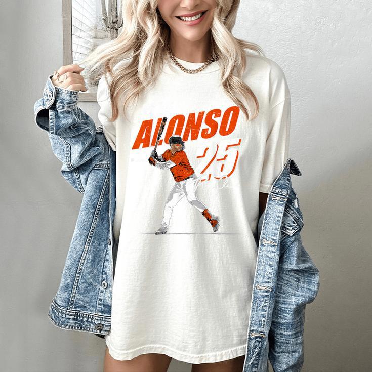Pete Alonso Baltimore Baseball Players MLBPAL201M Women's Comfort Colors T-Shirt