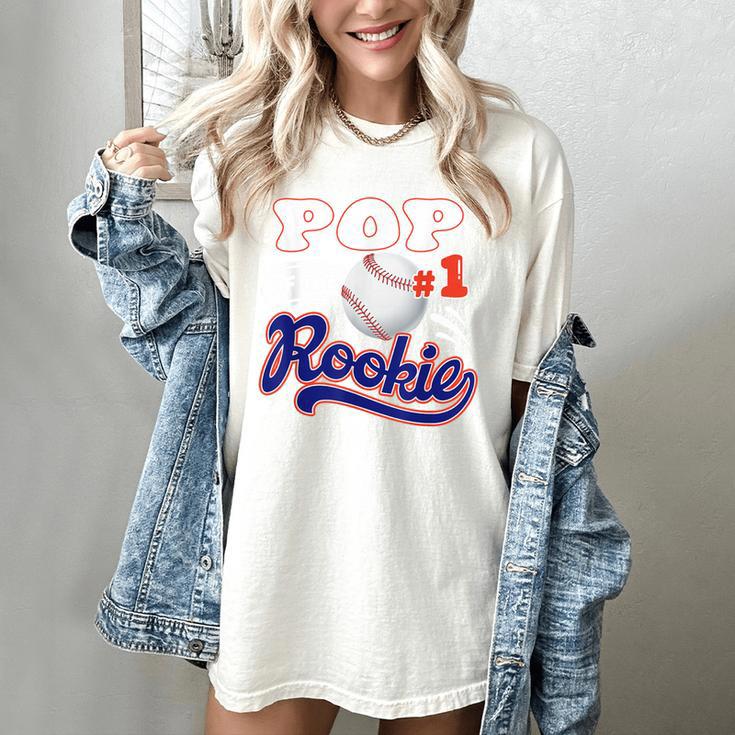 Pop Rookie Of Year 1st Birthday Baseball Theme Matching Women's Comfort Colors T-Shirt