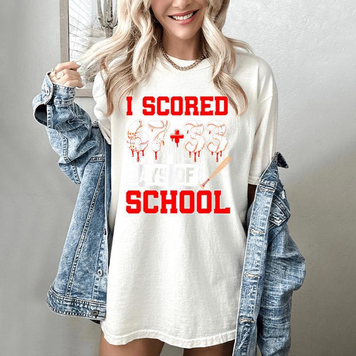 I Scored 6733 100th Days Of School Baseball Six Seven Meme Women's Comfort Colors T-Shirt