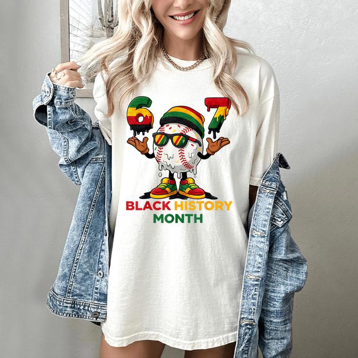 Six Seven History Month Baseball Drip Sports Women's Comfort Colors T-Shirt