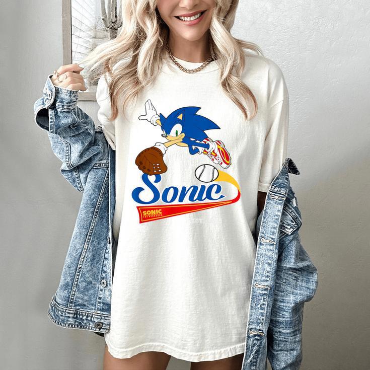 Sonic The Hedgehog Sonic Baseball Est 1991 Women's Comfort Colors T-Shirt