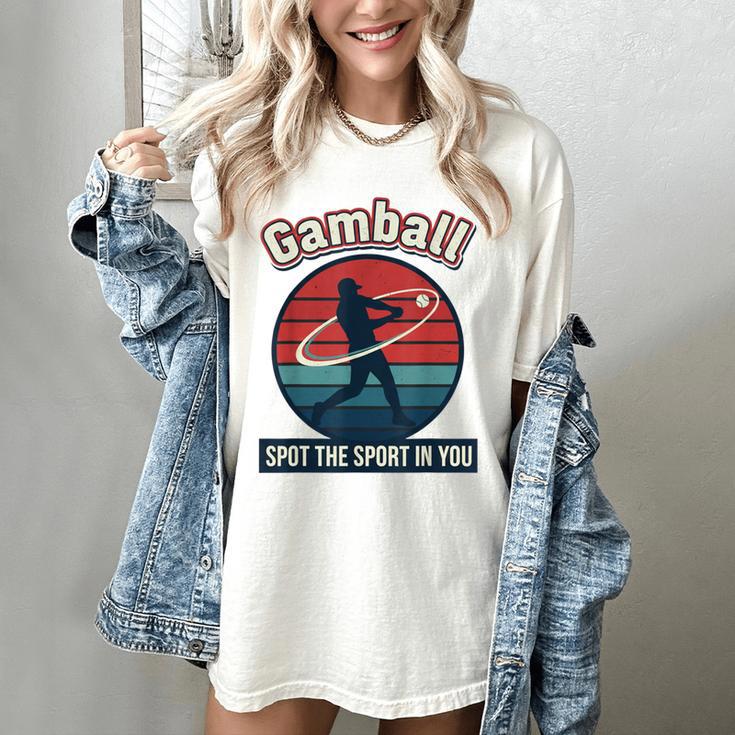 Vintage Baseball Batter Retro Sports Circle Graphic Women's Comfort Colors T-Shirt