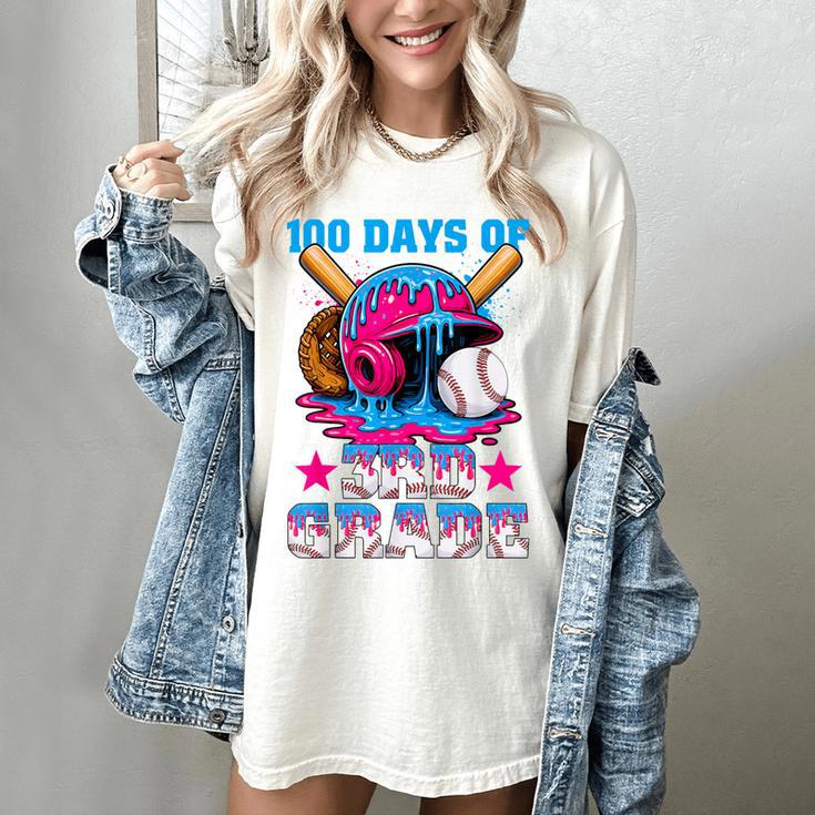 100 Days Of 3rd Grade Baseball 100th Day Of School Boys Kids Women's Comfort Colors T-Shirt