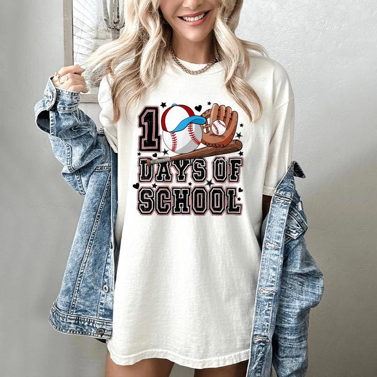 Baseball 100 Days Of School Happy 100th Day Teachers Kids Women's Comfort Colors T-Shirt