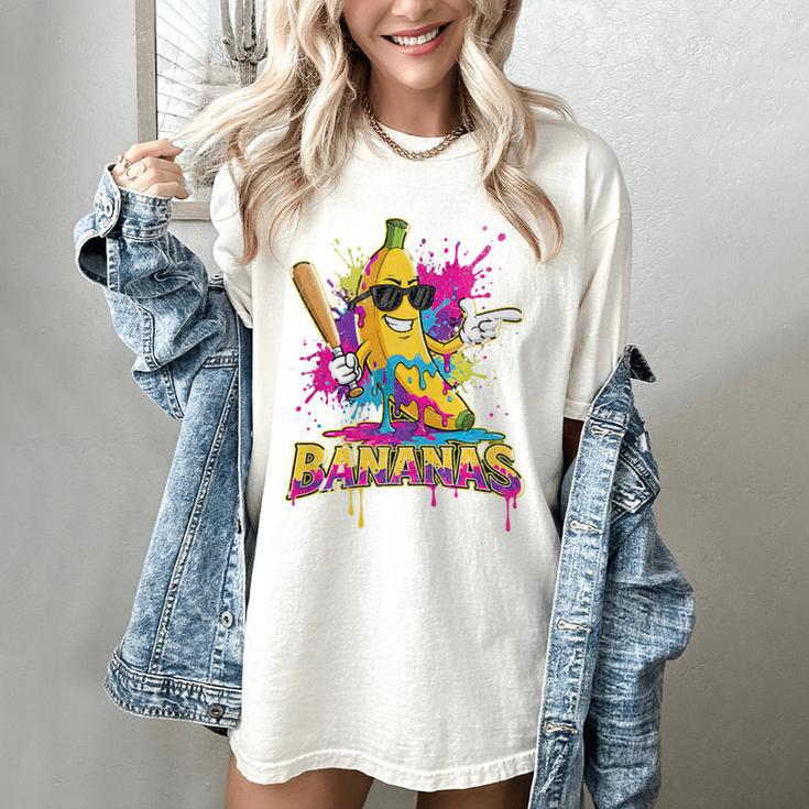 Baseball Banana Splatter Sports Kids Teens Premium Tri-Blend Women's Comfort Colors T-Shirt