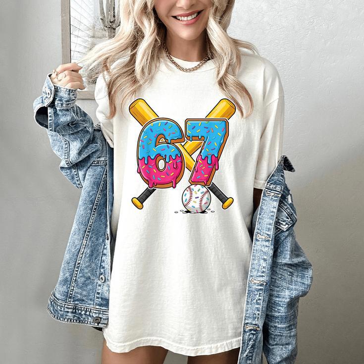 Baseball Drip Number 67 Player 67th Birthday Meme Gen Alpha Women's Comfort Colors T-Shirt