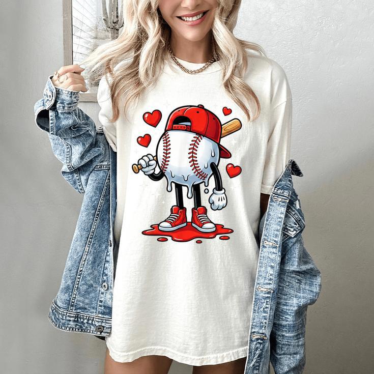 Baseball Ice Cream Drip Valentines Day Sports For Kids Boys Women's Comfort Colors T-Shirt