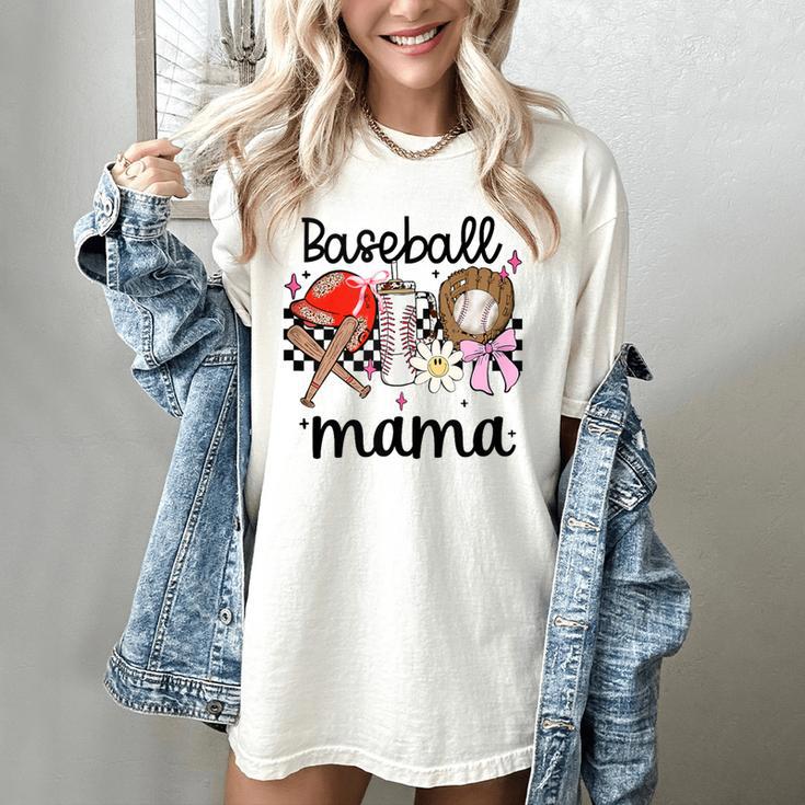 Baseball Mama Baseball Mom Cute T-Ball Mom Ballpark Mom Women's Comfort Colors T-Shirt