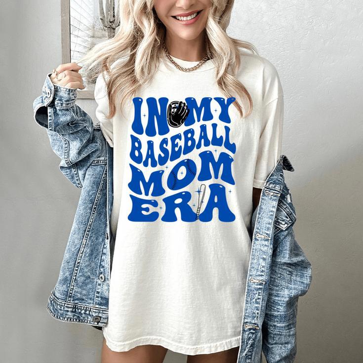 In My Baseball Mom Ear Blue Women's Comfort Colors T-Shirt
