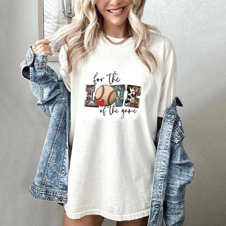 Baseball Mom Leopard For The Love Of The Game Bleached Women Women's Comfort Colors T-Shirt