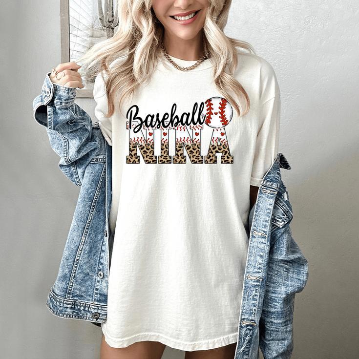Baseball Nina Women BallPark Nina Baseball Mom Mother's Day Women's Comfort Colors T-Shirt