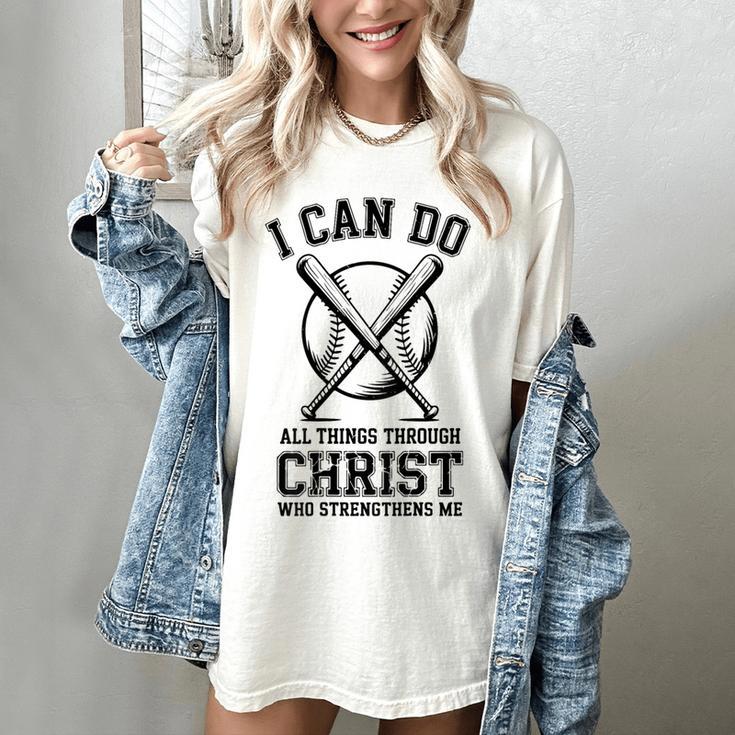 Christian Baseball Philippians 4 Women's Comfort Colors T-Shirt