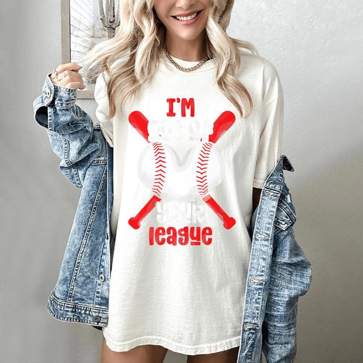 Cute Baseball Mom Out Of Your League Mommy Sports Players Premium Women's Comfort Colors T-Shirt