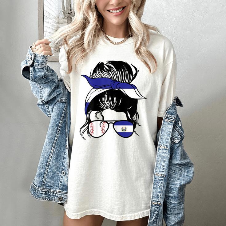 El Salvador Baseball Mom Salvador Baseball Girl Women's Comfort Colors T-Shirt