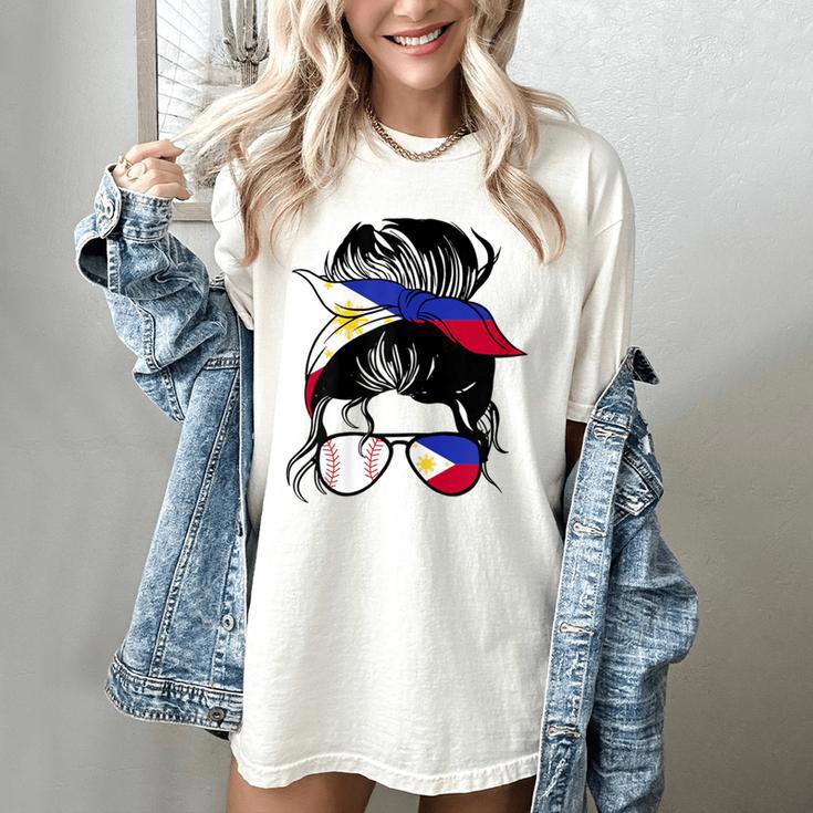Filipina Baseball Mom Philippines Flag Baseball Girl Women's Comfort Colors T-Shirt
