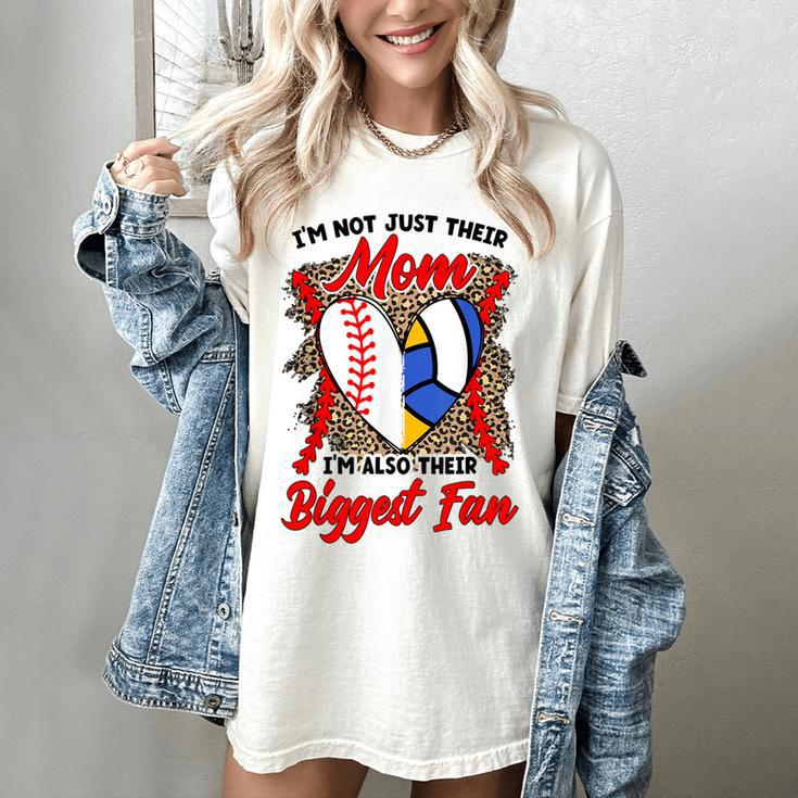 I'm Their Biggest Fan Volleyball Baseball Mom Women's Comfort Colors T-Shirt