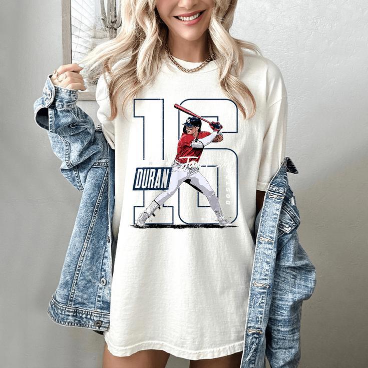 Jarren Duran Boston MLB Baseball Players MLBJDU202M Women's Comfort Colors T-Shirt