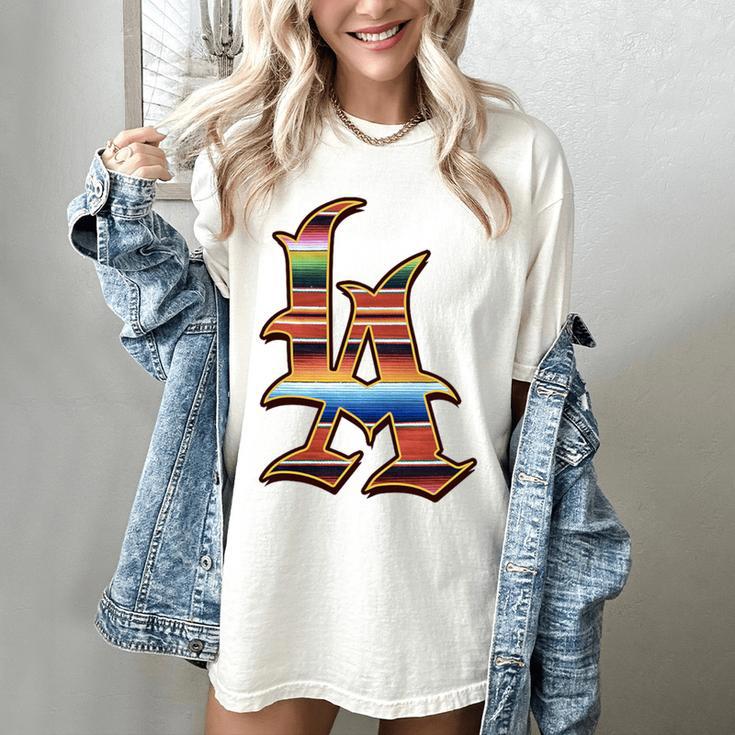 LA Sarape Los Angeles LA Sarape East LA Baseball Mexican Premium Tri-Blend Women's Comfort Colors T-Shirt