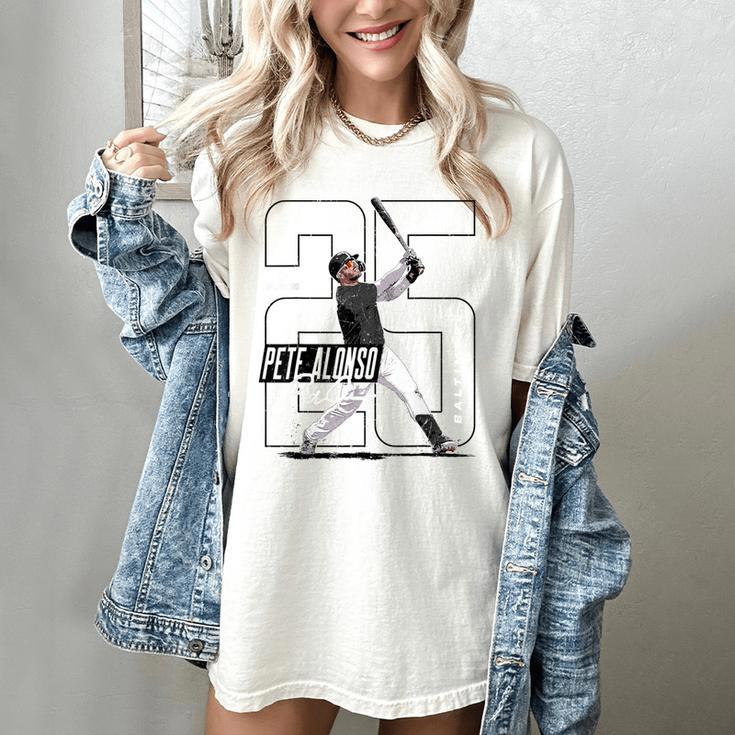 Pete Alonso Baltimore Baseball Players MLBPAL203M Women's Comfort Colors T-Shirt