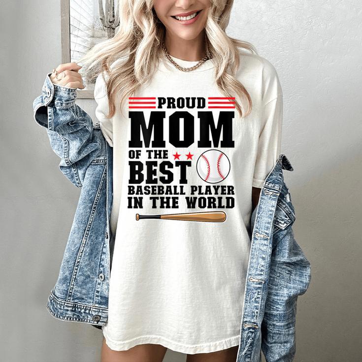 Proud Mom Of An Awesome Baseball Baseball Mom Women's Comfort Colors T-Shirt