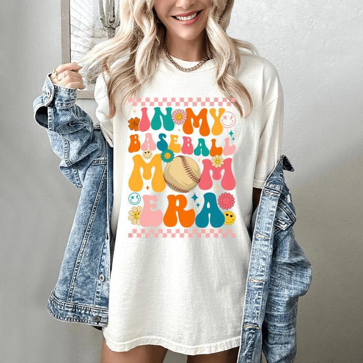 Retro Groovy In My Baseball Mom Era Happy Women Premium Women's Comfort Colors T-Shirt