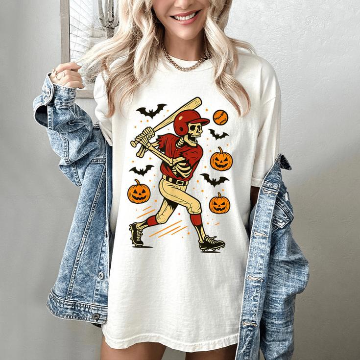 Skeleton Halloween Baseball Boys Men Kids Toddler Women's Comfort Colors T-Shirt