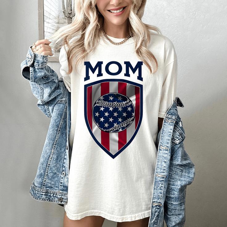 USA Mum Mother's Day Baseball Mom Women's Comfort Colors T-Shirt