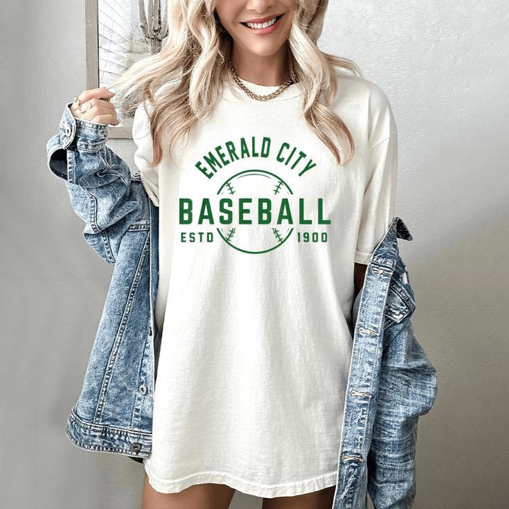 Wizard Of Oz Emerald City Baseball Costume Halloween Women's Comfort Colors T-Shirt